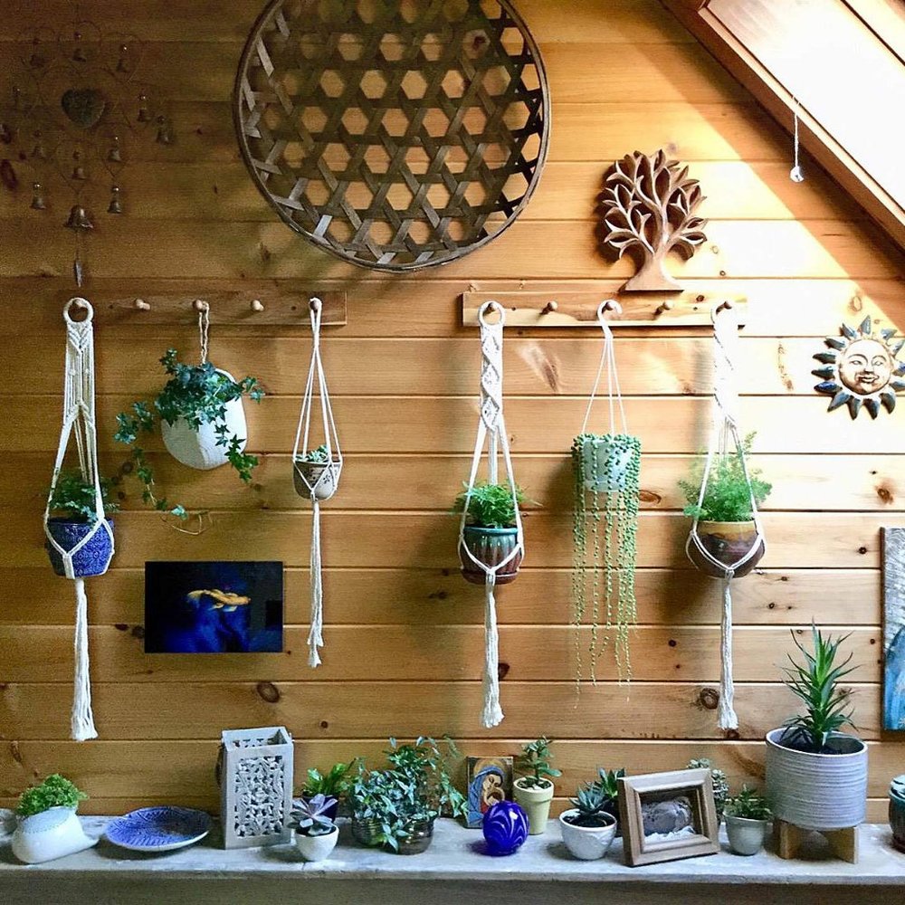 🌻NEW🌻 3 Bohemian Macrame Hanging Plant Holders - Picture 3 of 6